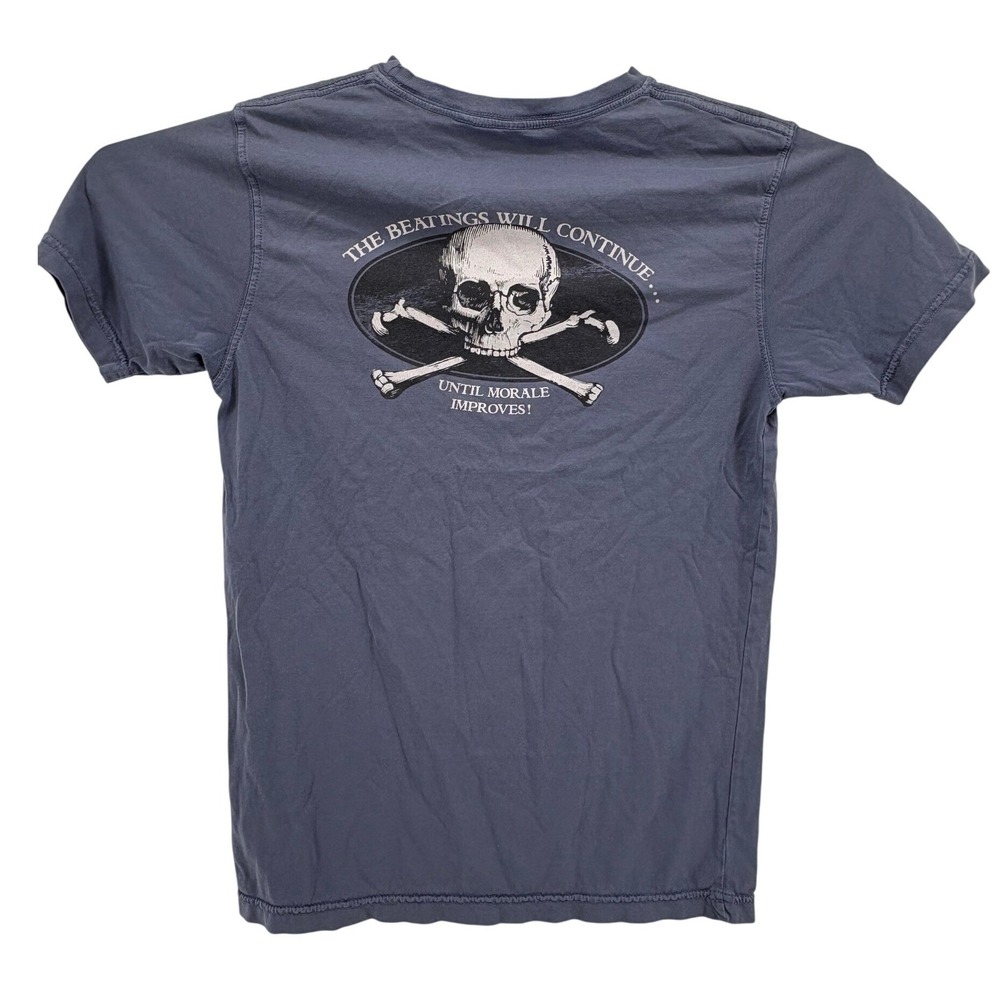 Florida Keys T Shirt Mens S Blue Skull Crossbones‎ Morale Graphic Tee U1690